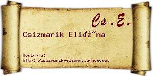 Csizmarik Eliána névjegykártya